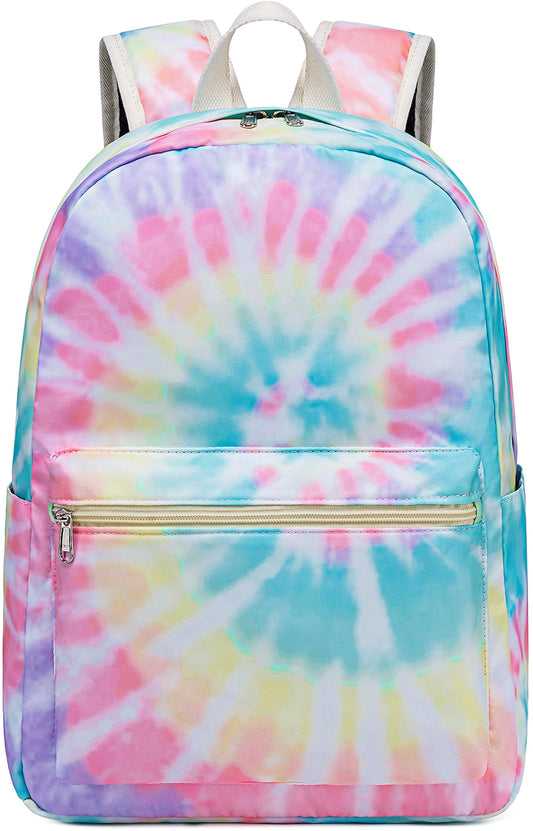 Backpack for Kids Girls Small Backpack Purse Kindergarten School Bookbags for School Travel (Tie Dye,Age 3-8 Years)